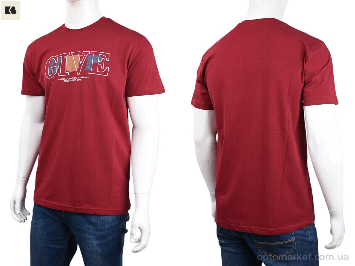 Купить Футболка чоловічі 3707-106-1 bordo Daniel Jones бордовий, фото 3