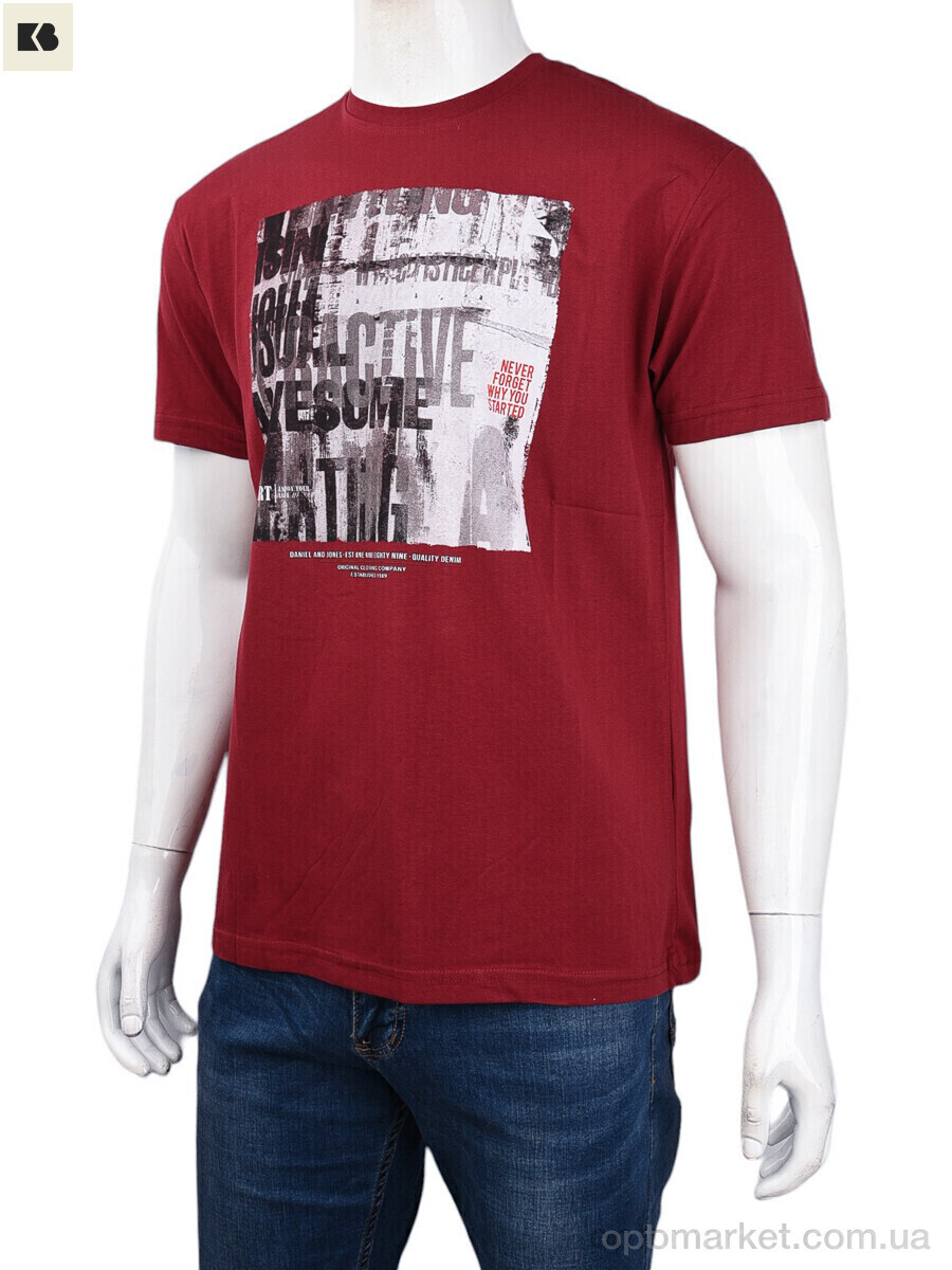 Купить Футболка чоловічі 3707-109-3 bordo Daniel Jones бордовий, фото 1