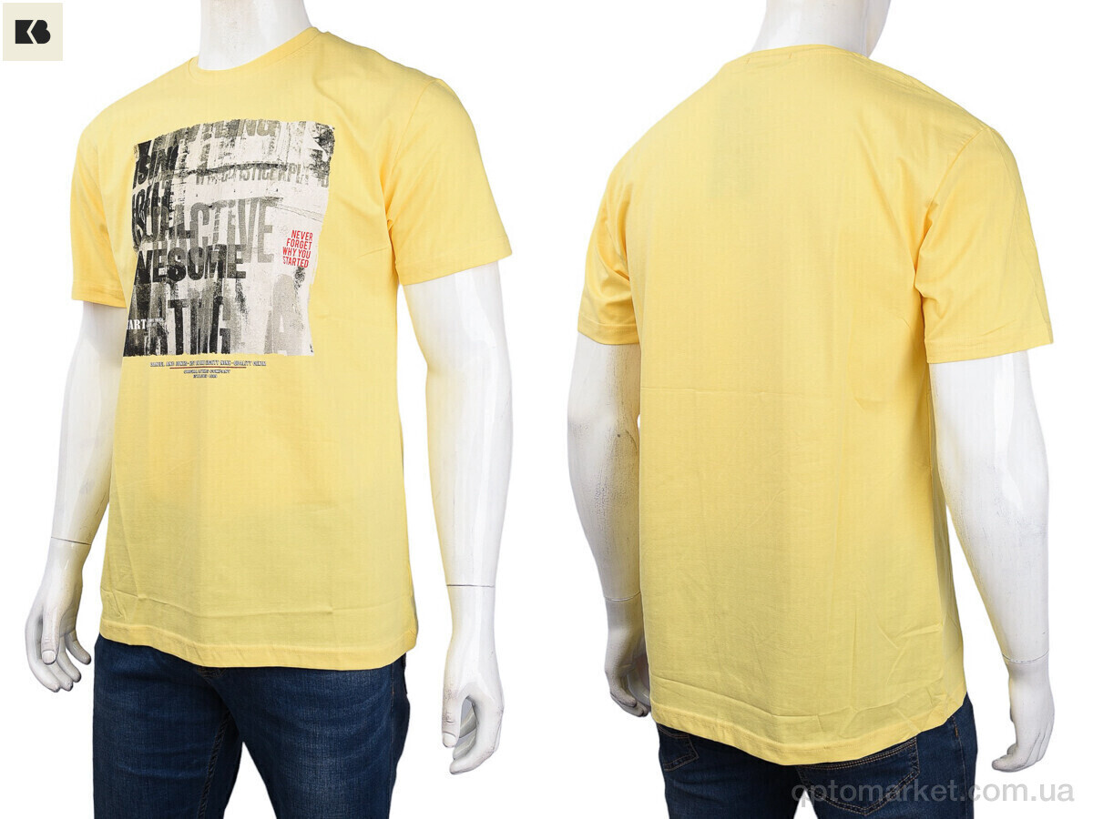 Купить Футболка чоловічі 3707-109 yellow Daniel Jones жовтий, фото 3