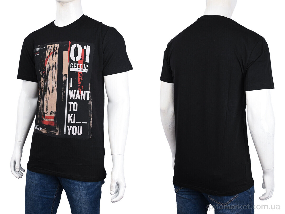 Купить Футболка чоловічі 3707-110-1 black Daniel Jones чорний, фото 3