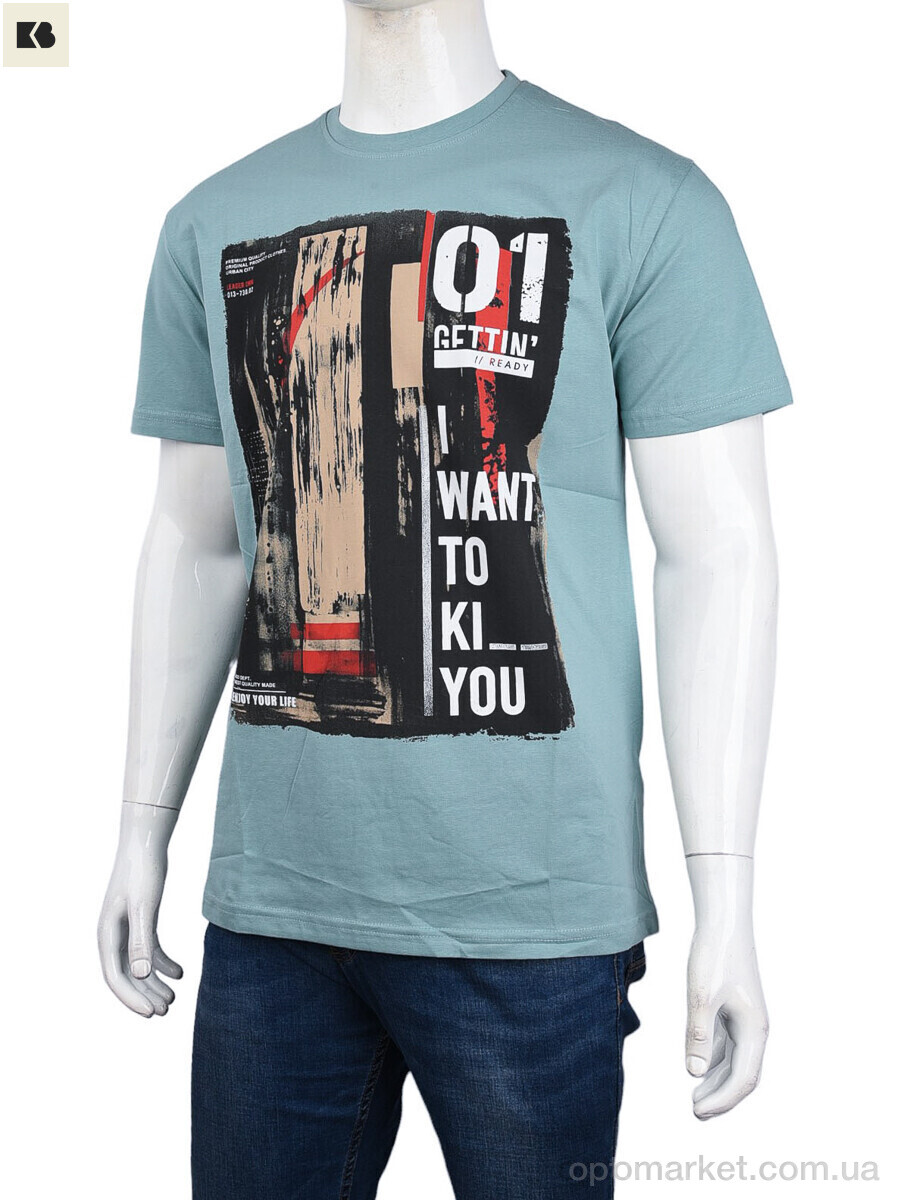 Купить Футболка чоловічі 3707-110-5 green Daniel Jones зелений, фото 1