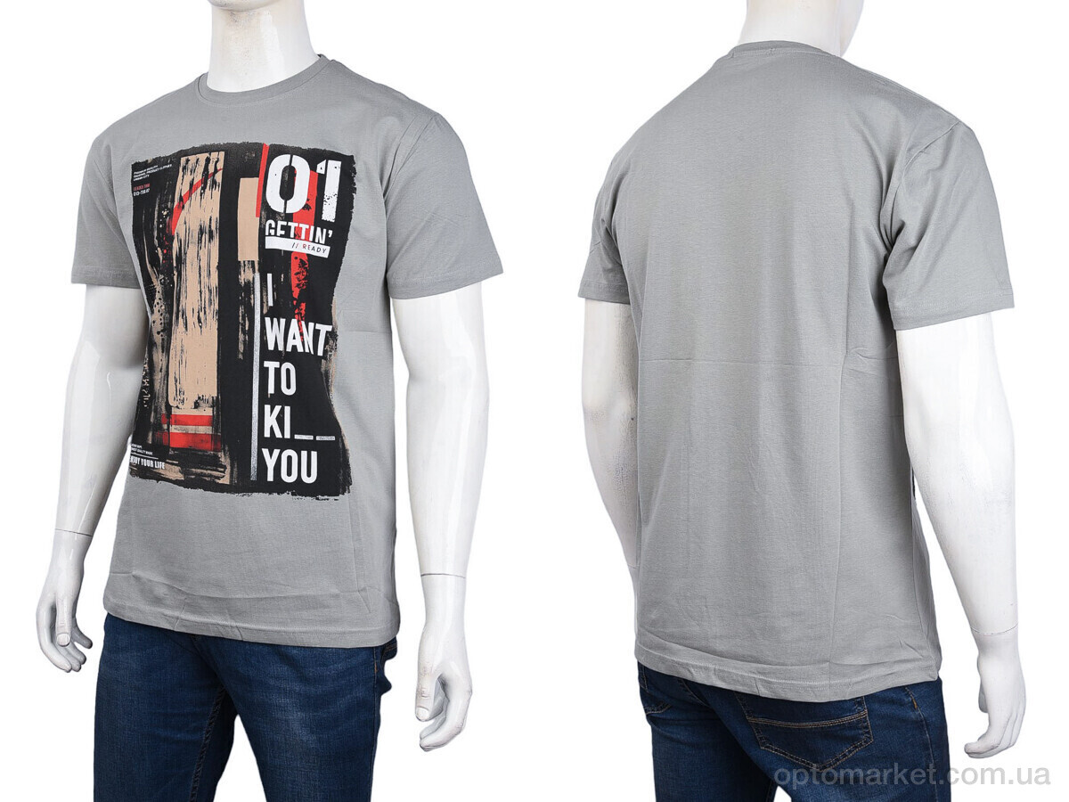 Купить Футболка чоловічі 3707-110-6 grey Daniel Jones сірий, фото 3