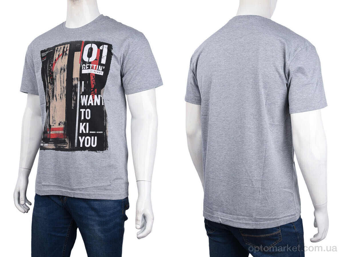 Купить Футболка чоловічі 3707-110-7 grey Daniel Jones сірий, фото 3