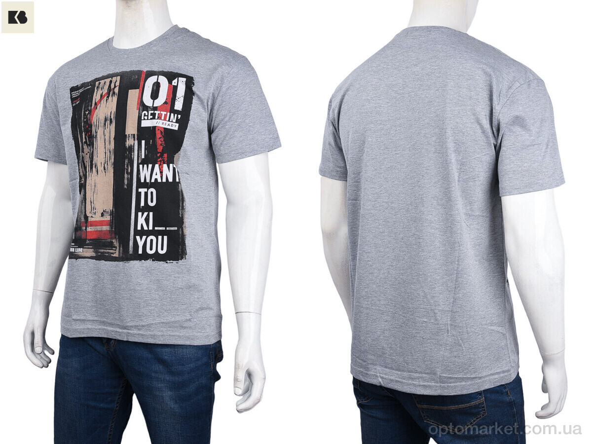 Купить Футболка чоловічі 3707-110-7 grey Daniel Jones сірий, фото 3