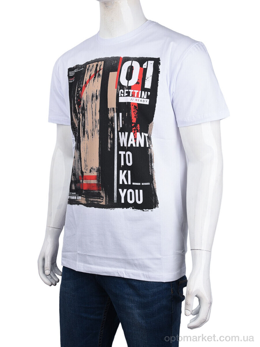 Купить Футболка чоловічі 3707-110-8 white Daniel Jones білий, фото 1