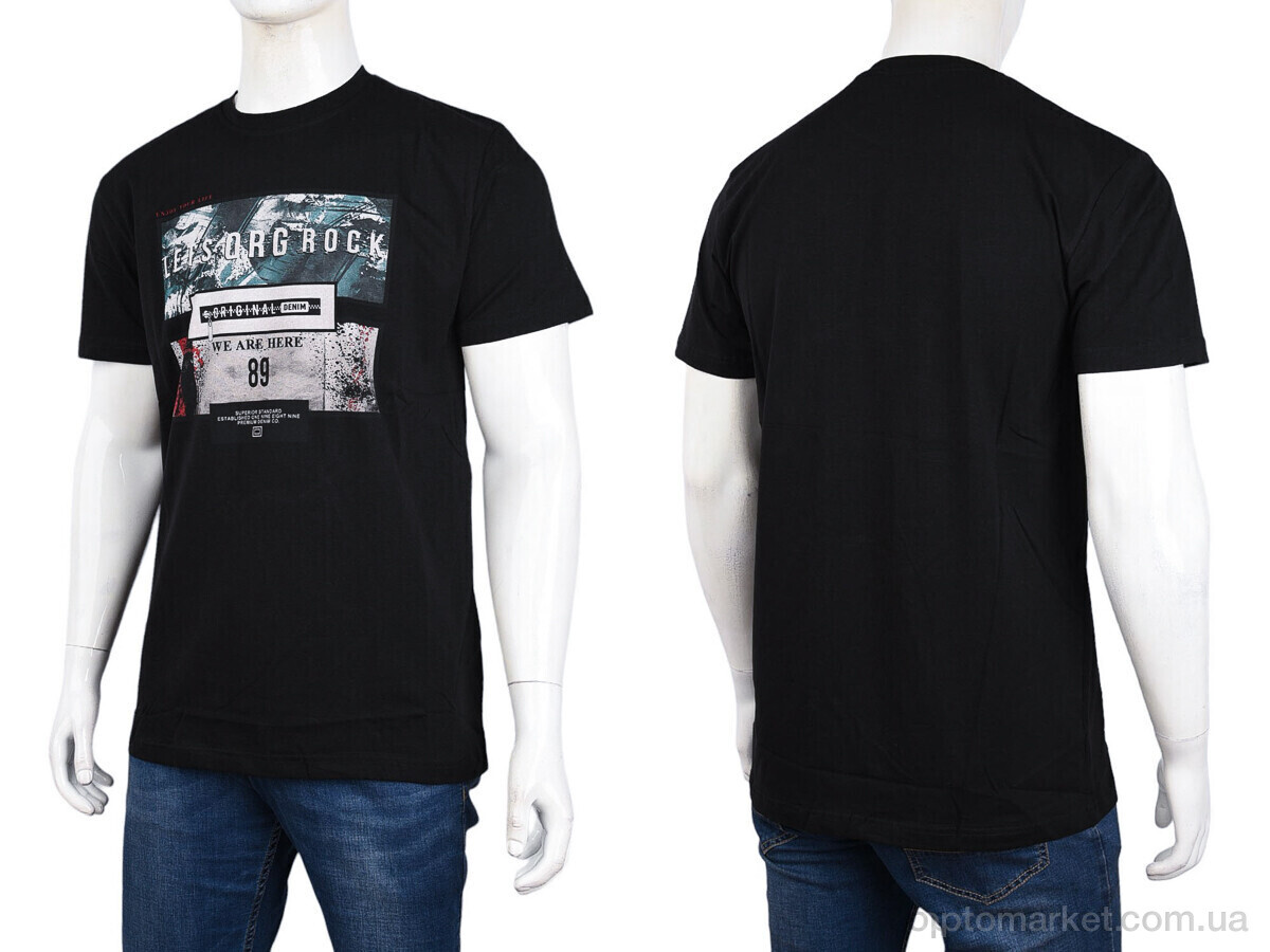 Купить Футболка чоловічі 3707-112-1 black Daniel Jones чорний, фото 3