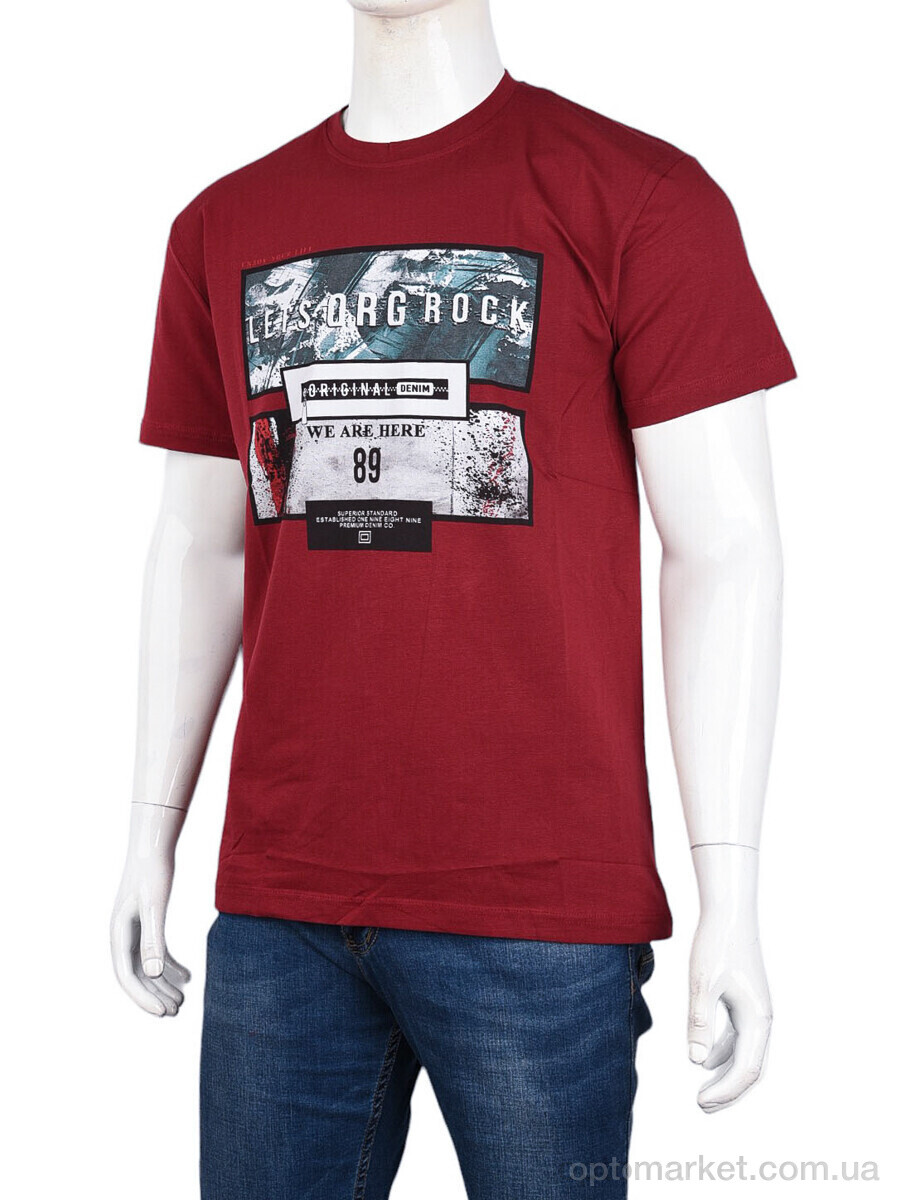Купить Футболка чоловічі 3707-112-4 bordo Daniel Jones бордовий, фото 1