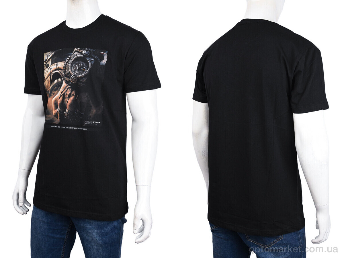 Купить Футболка чоловічі 3707-113-1 black Daniel Jones чорний, фото 3