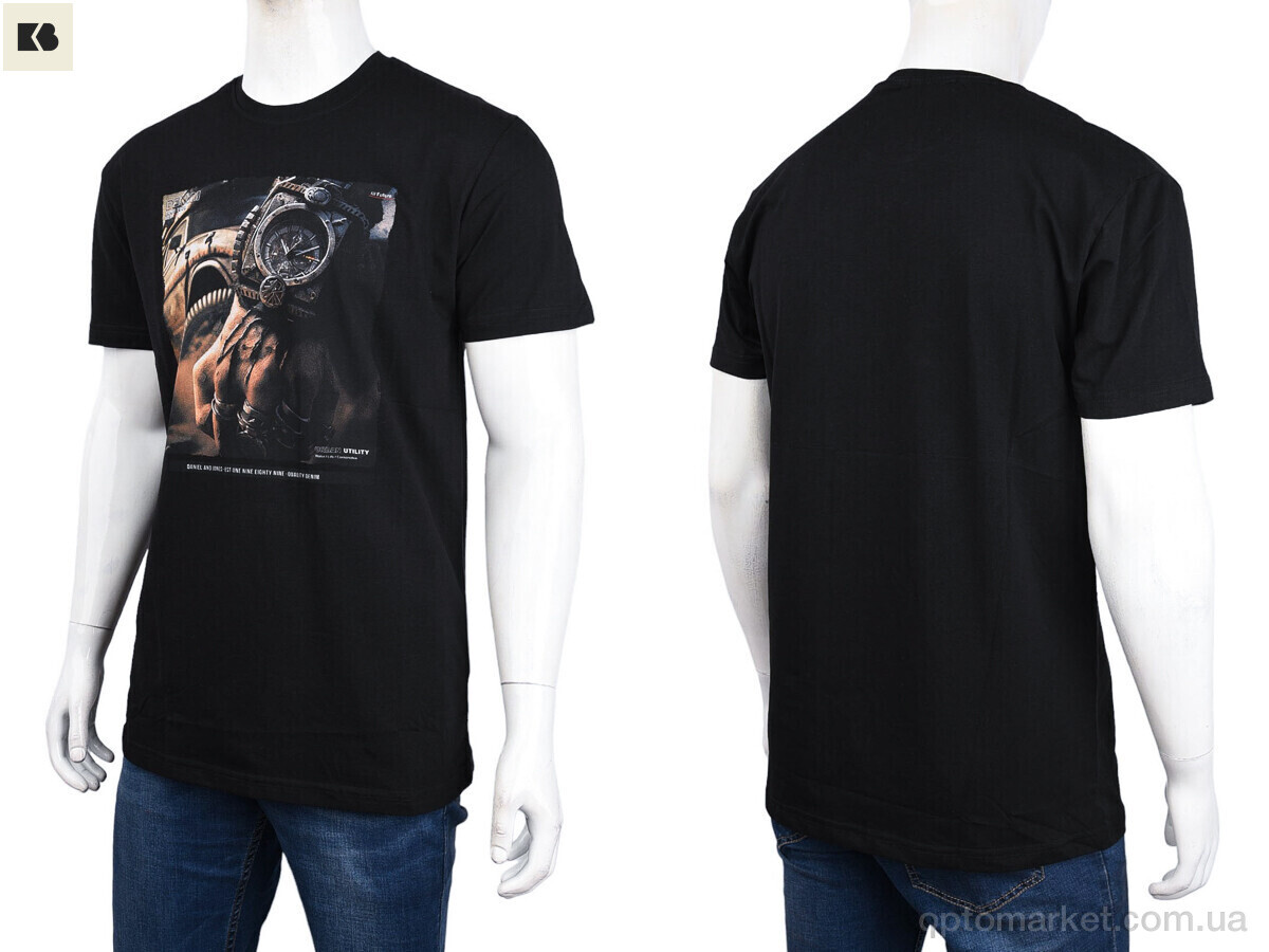 Купить Футболка чоловічі 3707-113-1 black Daniel Jones чорний, фото 3