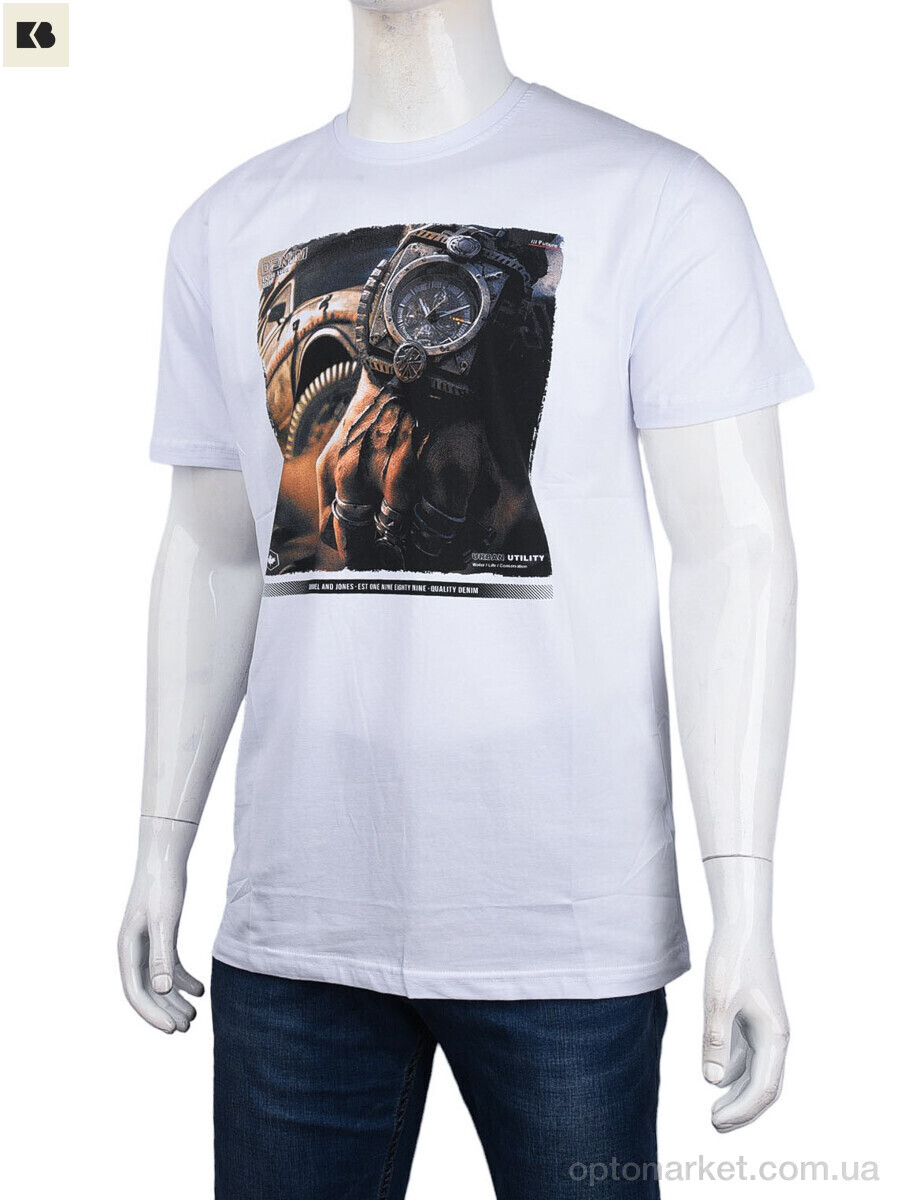 Купить Футболка чоловічі 3707-113-11 white Daniel Jones білий, фото 1