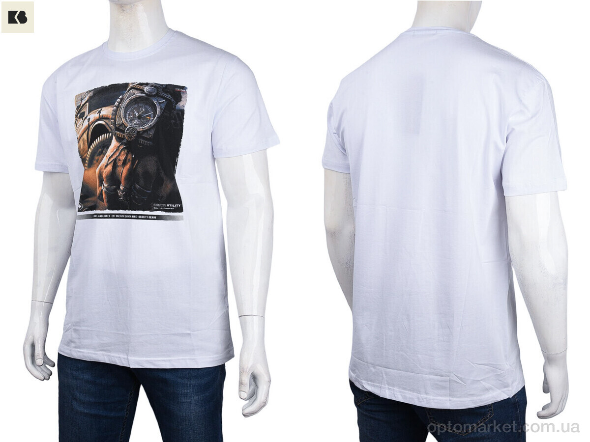 Купить Футболка чоловічі 3707-113-11 white Daniel Jones білий, фото 3