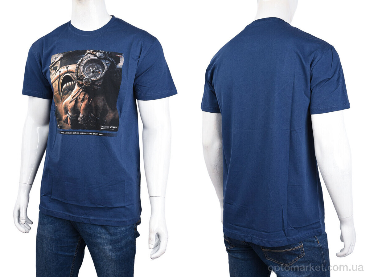Купить Футболка чоловічі 3707-113-3 blue Daniel Jones синій, фото 3