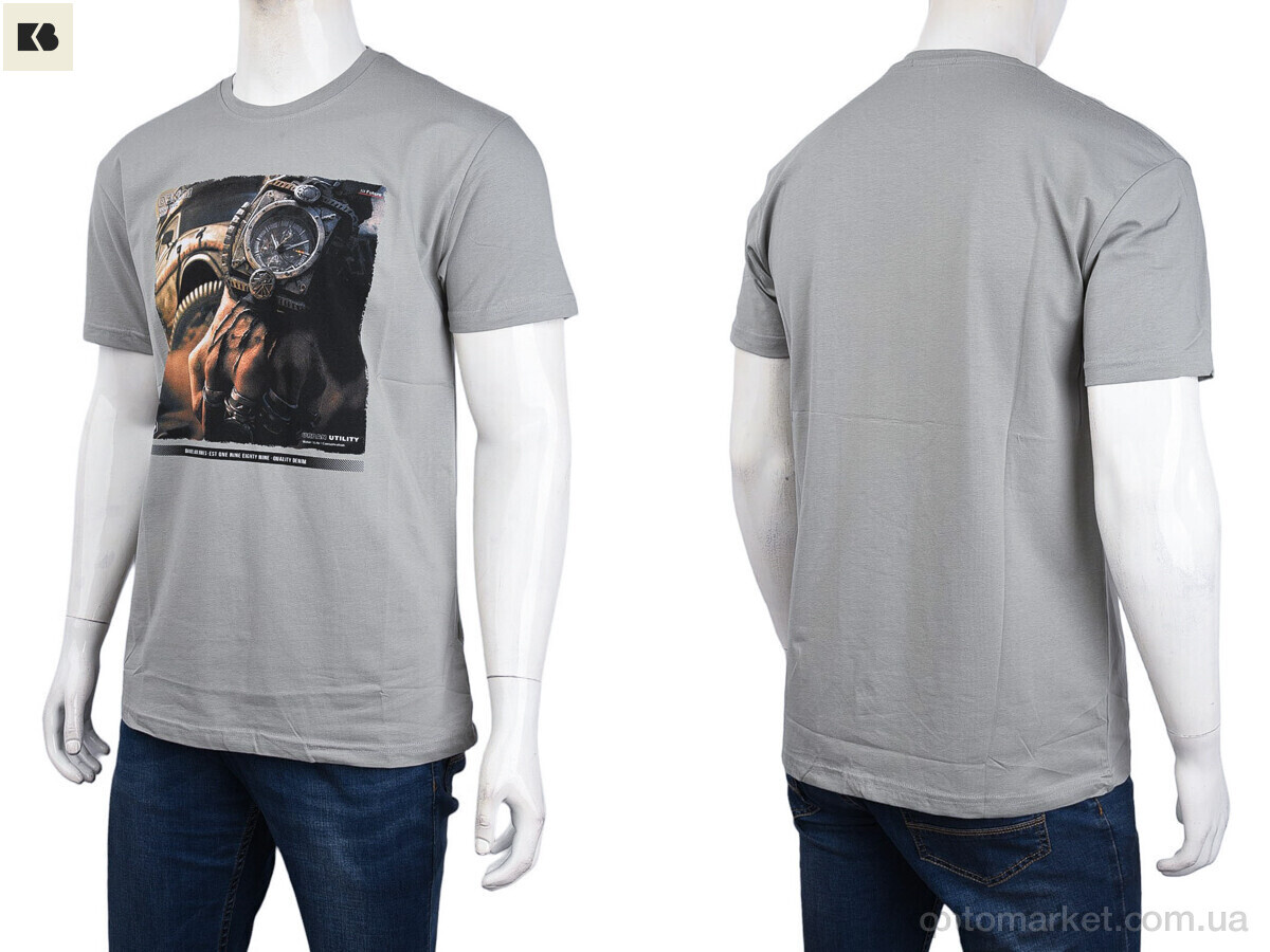 Купить Футболка чоловічі 3707-113-5 grey Daniel Jones сірий, фото 3