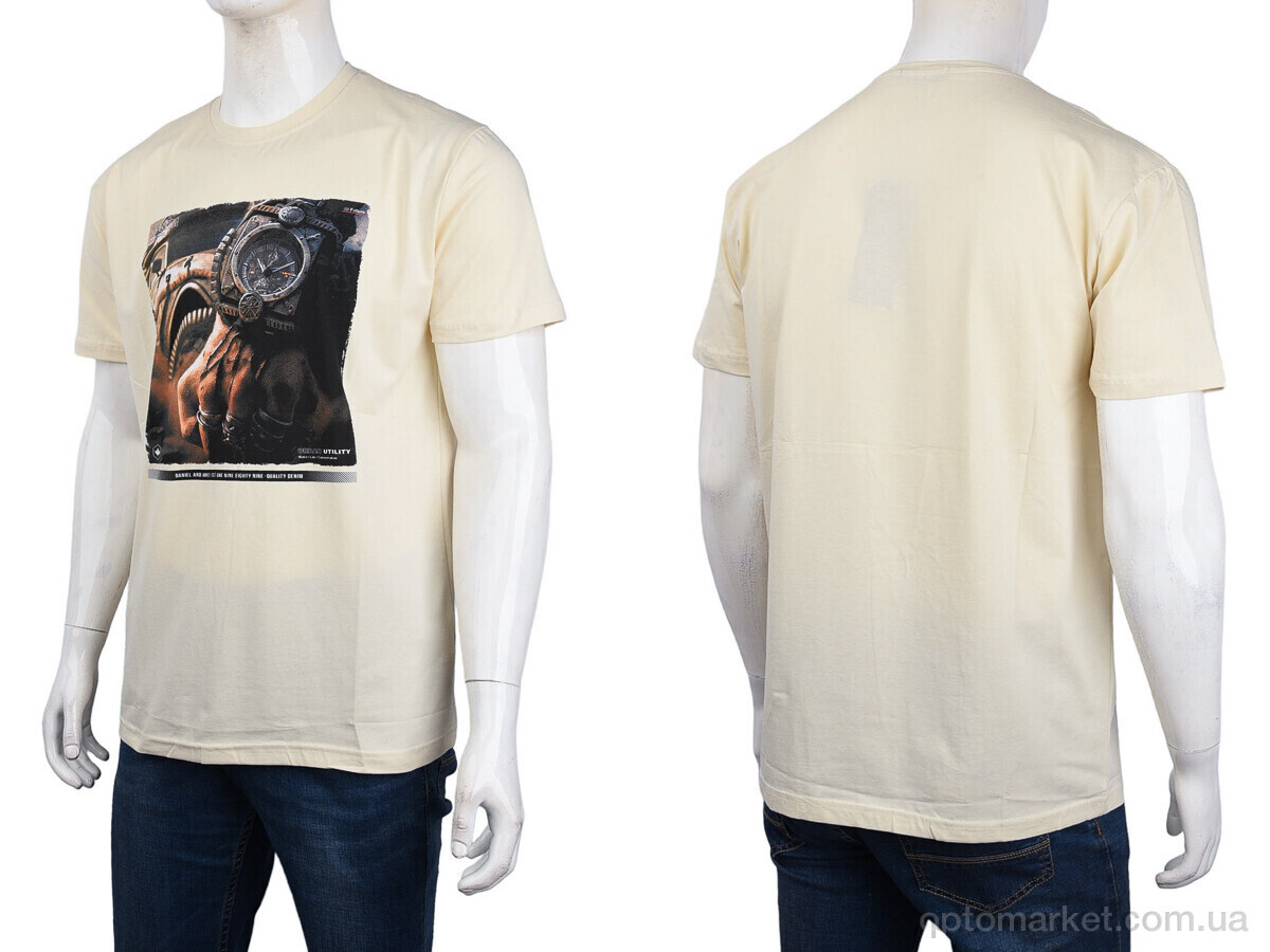 Купить Футболка чоловічі 3707-113-9 beige Daniel Jones бежевий, фото 3