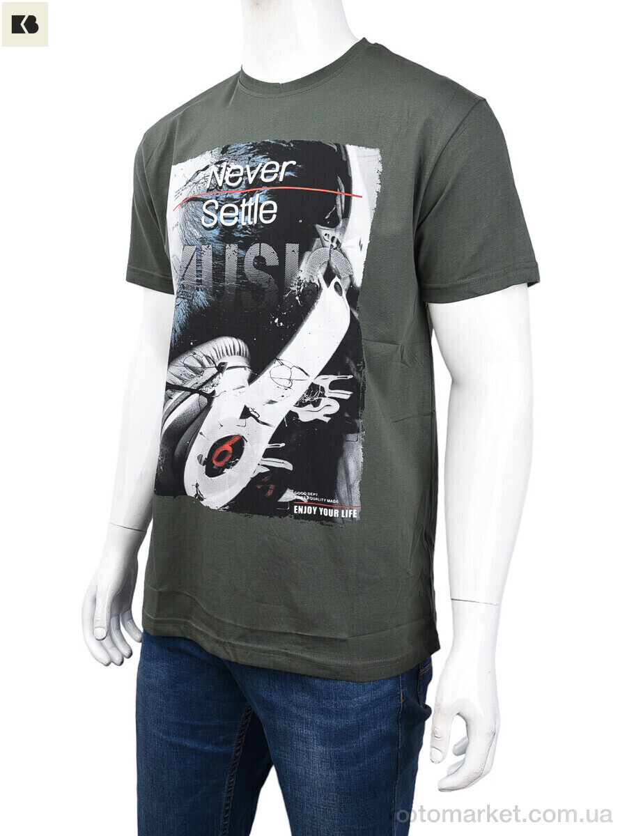 Купить Футболка чоловічі 3707-115-2 khaki Daniel Jones хакі, фото 1