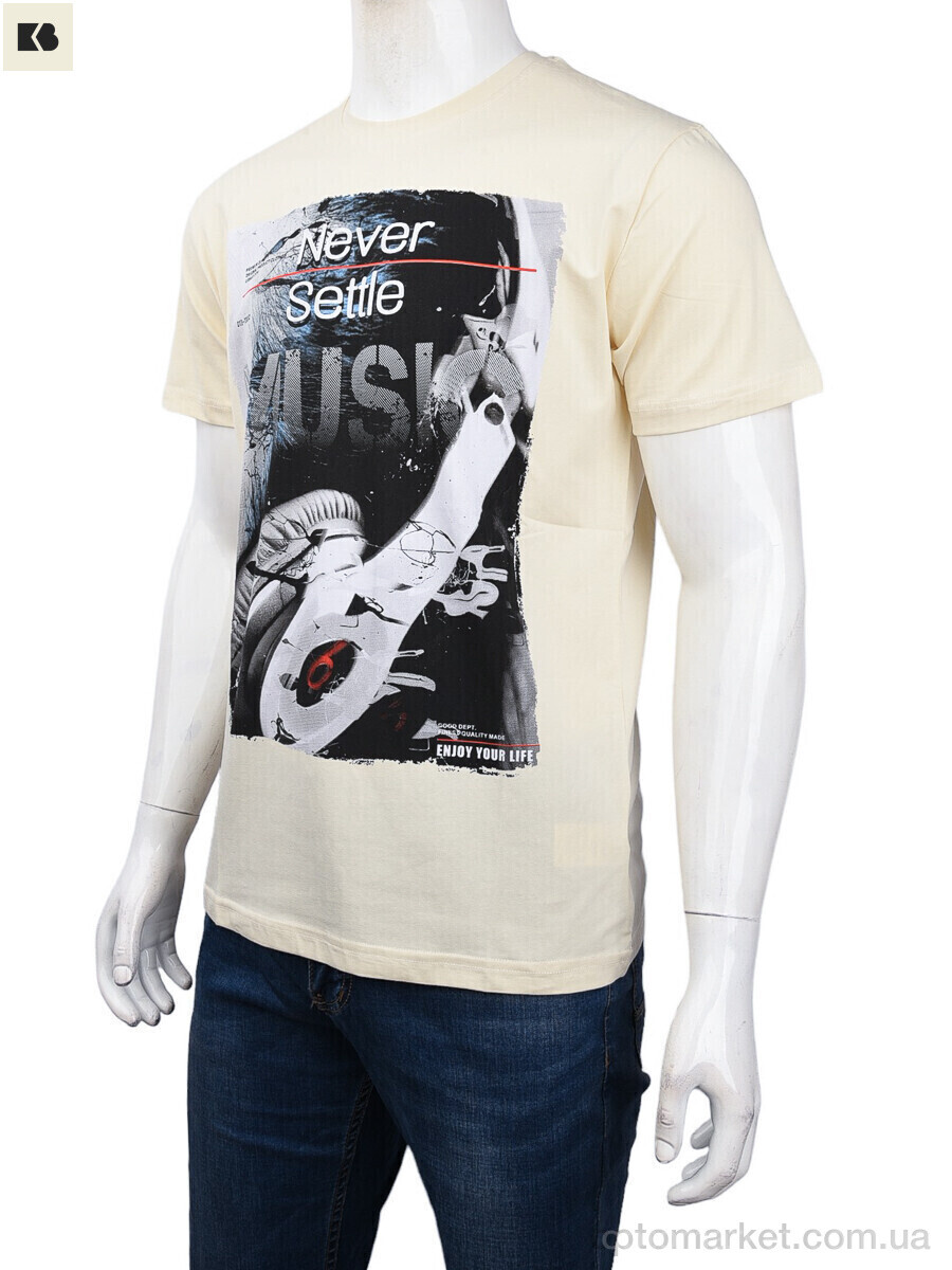 Купить Футболка чоловічі 3707-115-4 beige Daniel Jones бежевий, фото 1