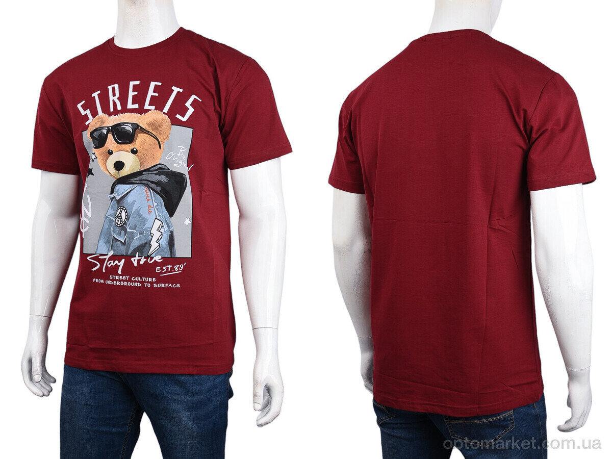 Купить Футболка чоловічі 3707-118 bordo Daniel Jones бордовий, фото 3