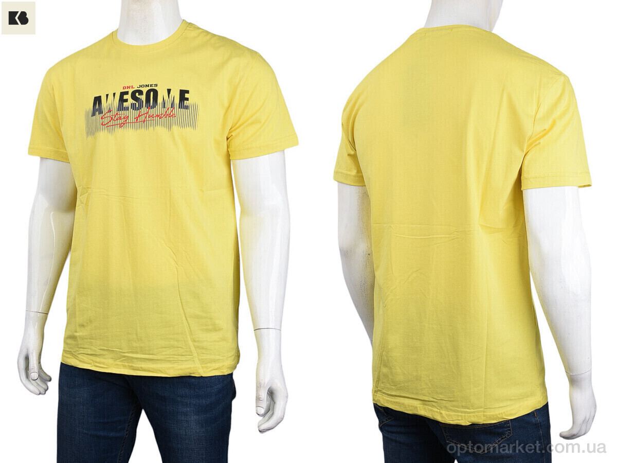 Купить Футболка чоловічі 3707-140-1 yellow Daniel Jones жовтий, фото 3