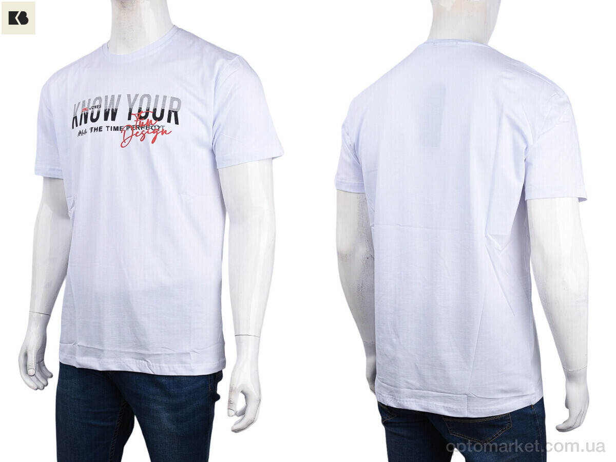 Купить Футболка чоловічі 3707-155 white Daniel Jones білий, фото 3