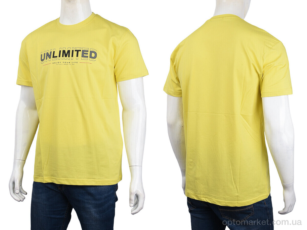 Купить Футболка чоловічі 3707-76-3 yellow Daniel Jones жовтий, фото 3