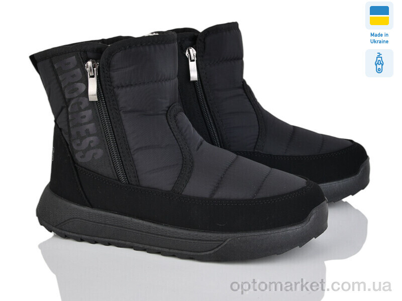 Купить Дутики жіночі 3715 чорний Progress чорний, фото 1