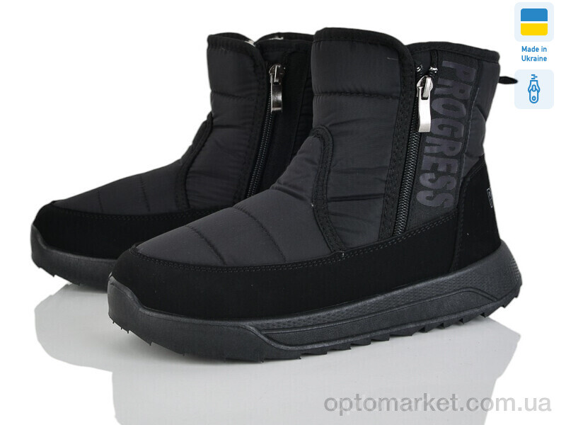 Купить Дутики жіночі 3715 чорний Progress чорний, фото 1