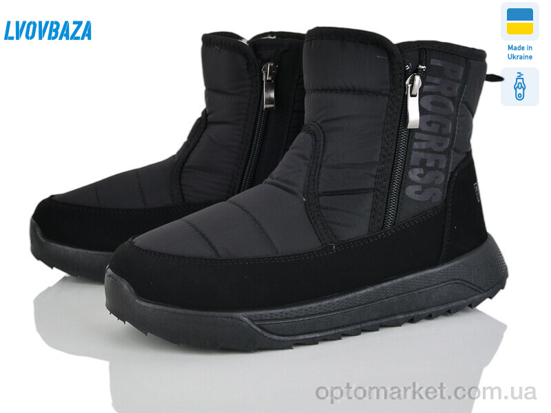 Купить Дутики жіночі 3715 чорний Progress чорний, фото 1