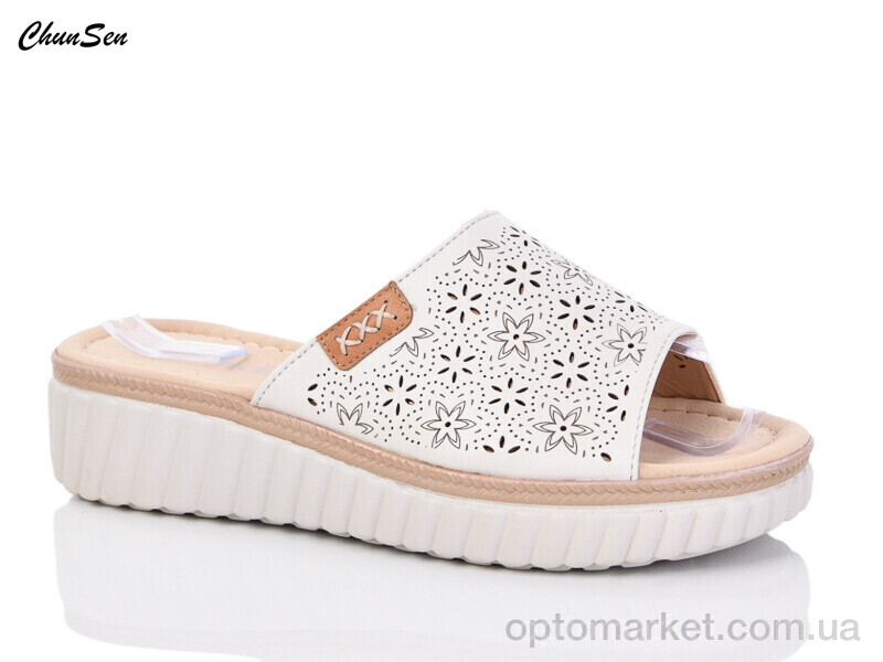 Купить Шльопанці жіночі 37217-7 Chunsen бежевий, фото 1