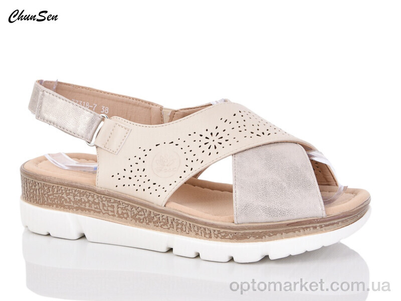 Купить Босоніжки жіночі 37318-7 Chunsen бежевий, фото 1