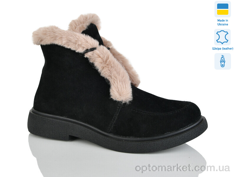 Купить Черевики жіночі 377-1 чорий-кап.з. батал зима Sali чорний, фото 1