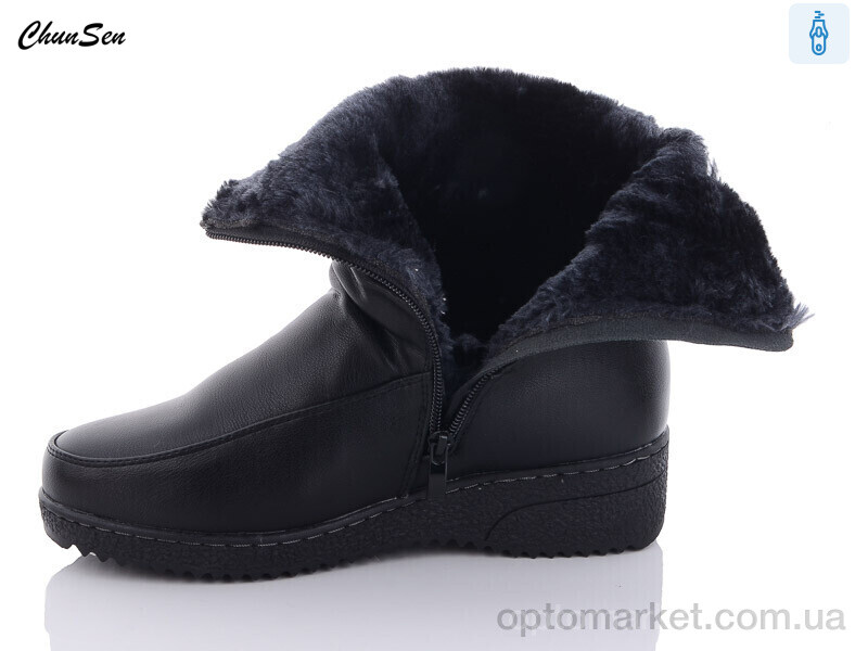 Купить Черевики жіночі 37885X-1 Chunsen чорний, фото 2