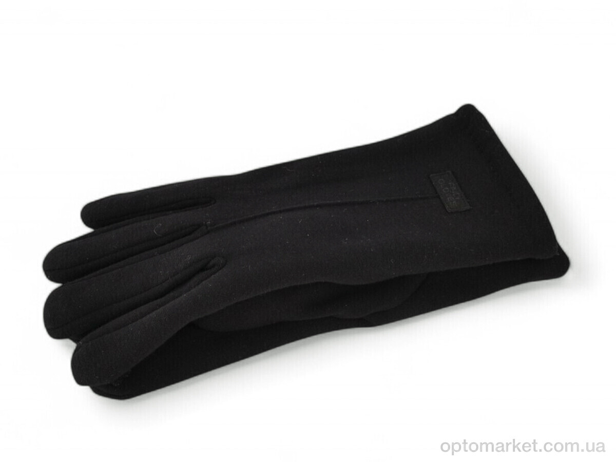 Купить Рукавички жіночі 38-3 трикотаж black Paidi чорний, фото 1