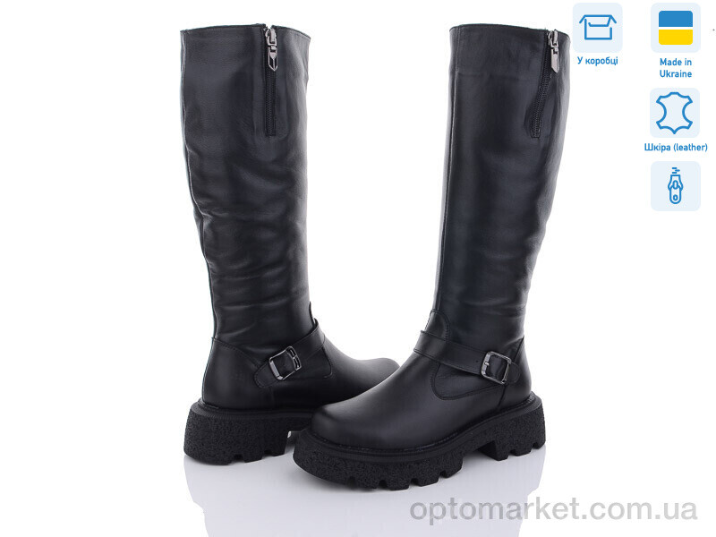 Купить Чоботи жіночі 38 чорний Mona Lisa чорний, фото 1