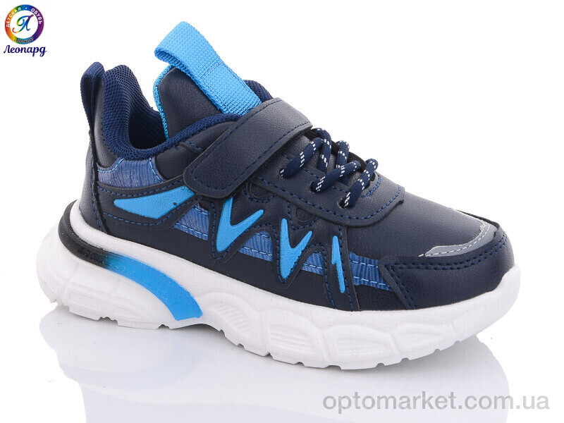 Купить Кросівки дитячі 380-B2 Леопард синій, фото 1