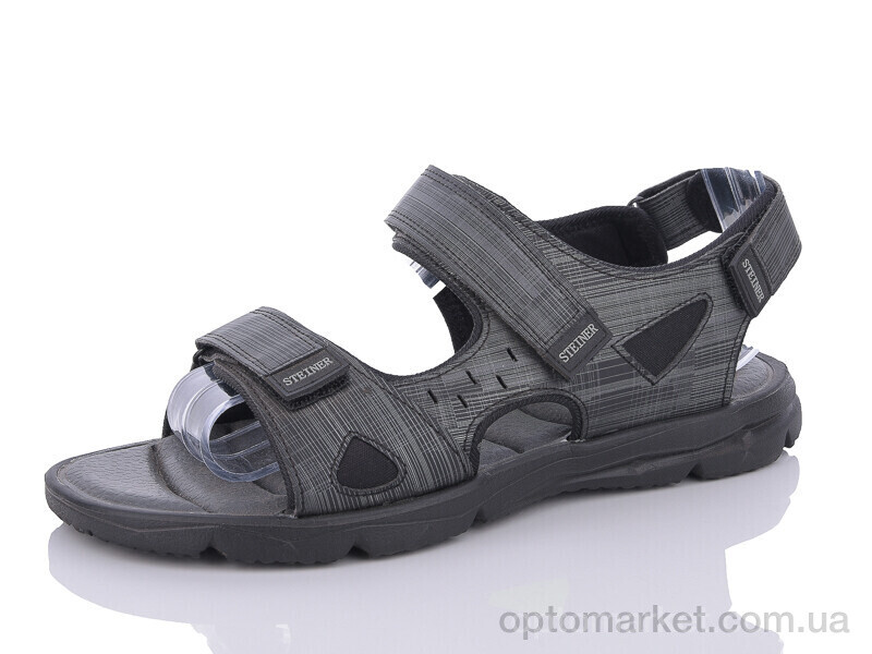 Купить Сандалі чоловічі 3805-black-grey Steiner сірий, фото 1