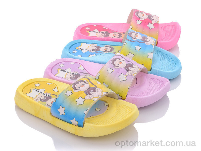 Купить Шльопанці дитячі 398 mix Moda Lina мікс, фото 1