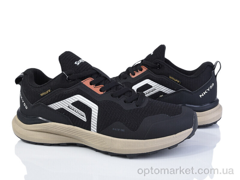 Купить Кросівки чоловічі 3991-A2803-6 Supo чорний, фото 1