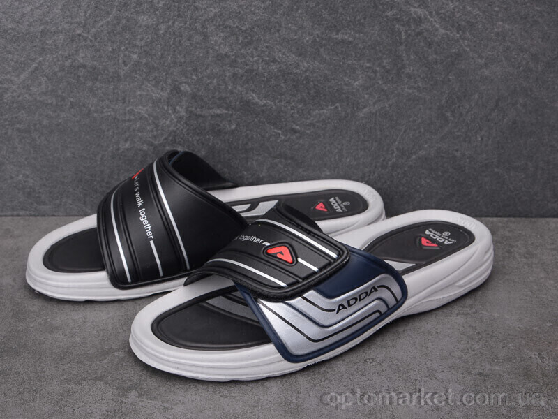Купить Шльопанці чоловічі 3R93M black-grey ADDA чорний, фото 2