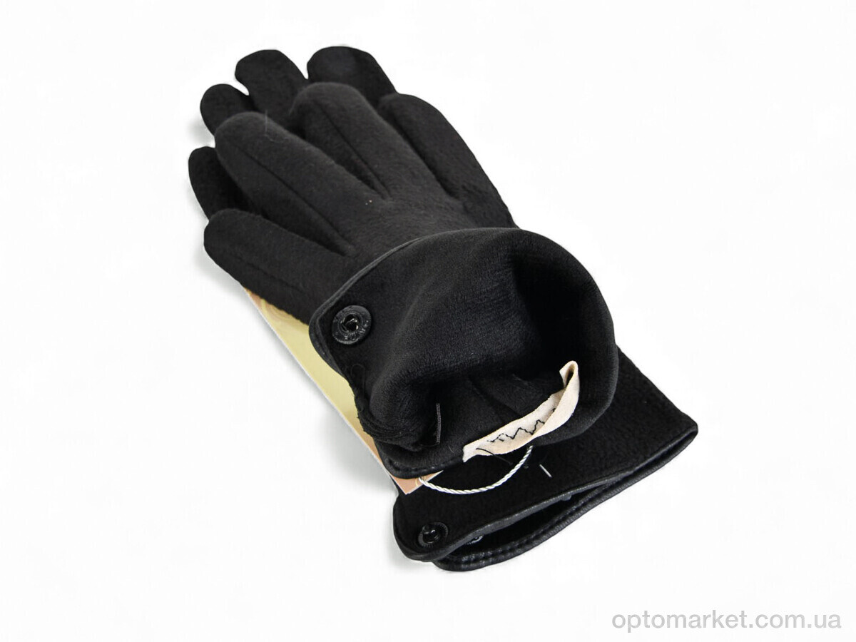 Купить Рукавички унісекс 4-04 PU black Anjela чорний, фото 3