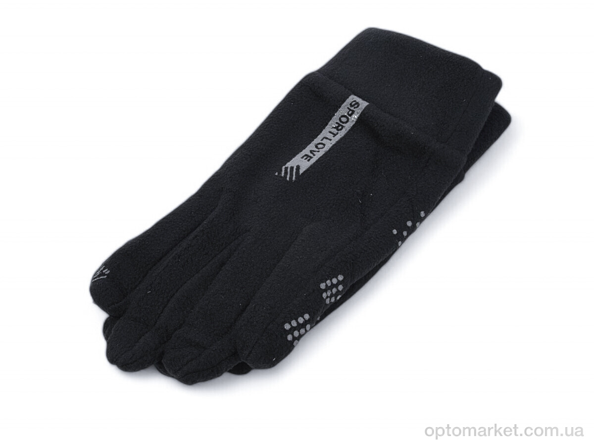 Купить Рукавички чоловічі 4-101 black сенсор Anjela чорний, фото 1