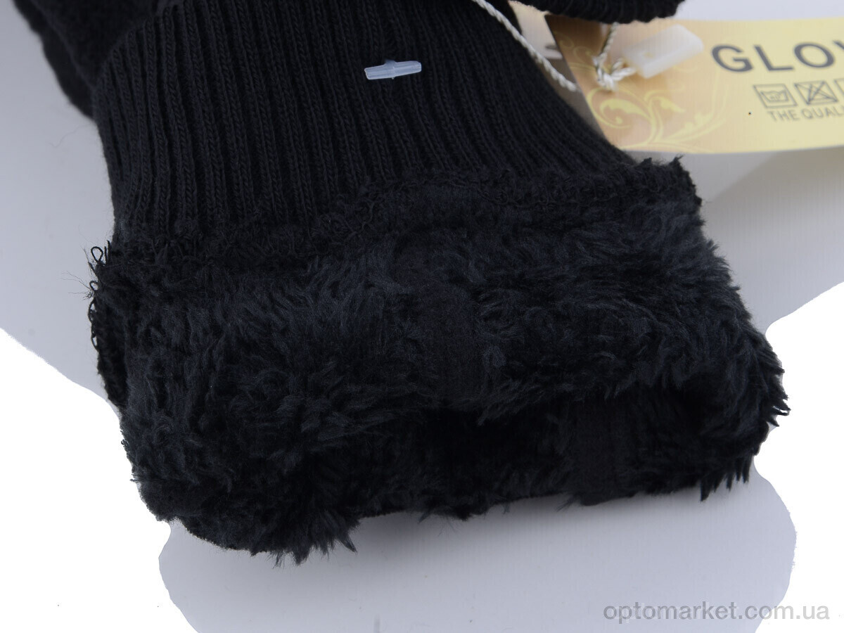 Купить Рукавички чоловічі 4-201М фліс black RuBi чорний, фото 4