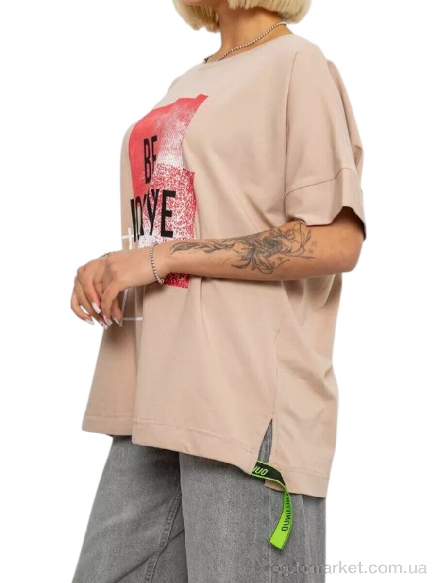 Купить Футболка жіночі 4011 бежевий Massmag бежевий, фото 2