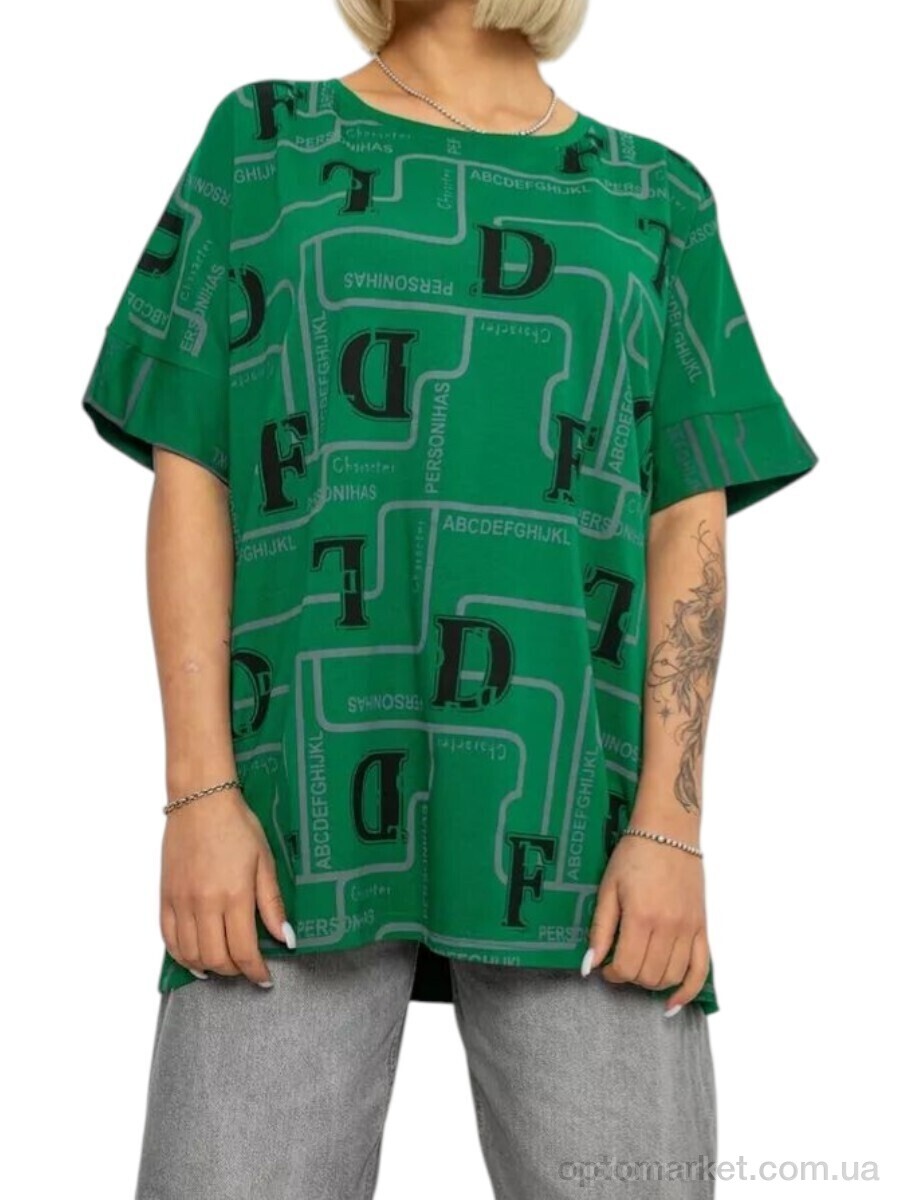 Купить Футболка жіночі 4016 зелений Massmag зелений, фото 1