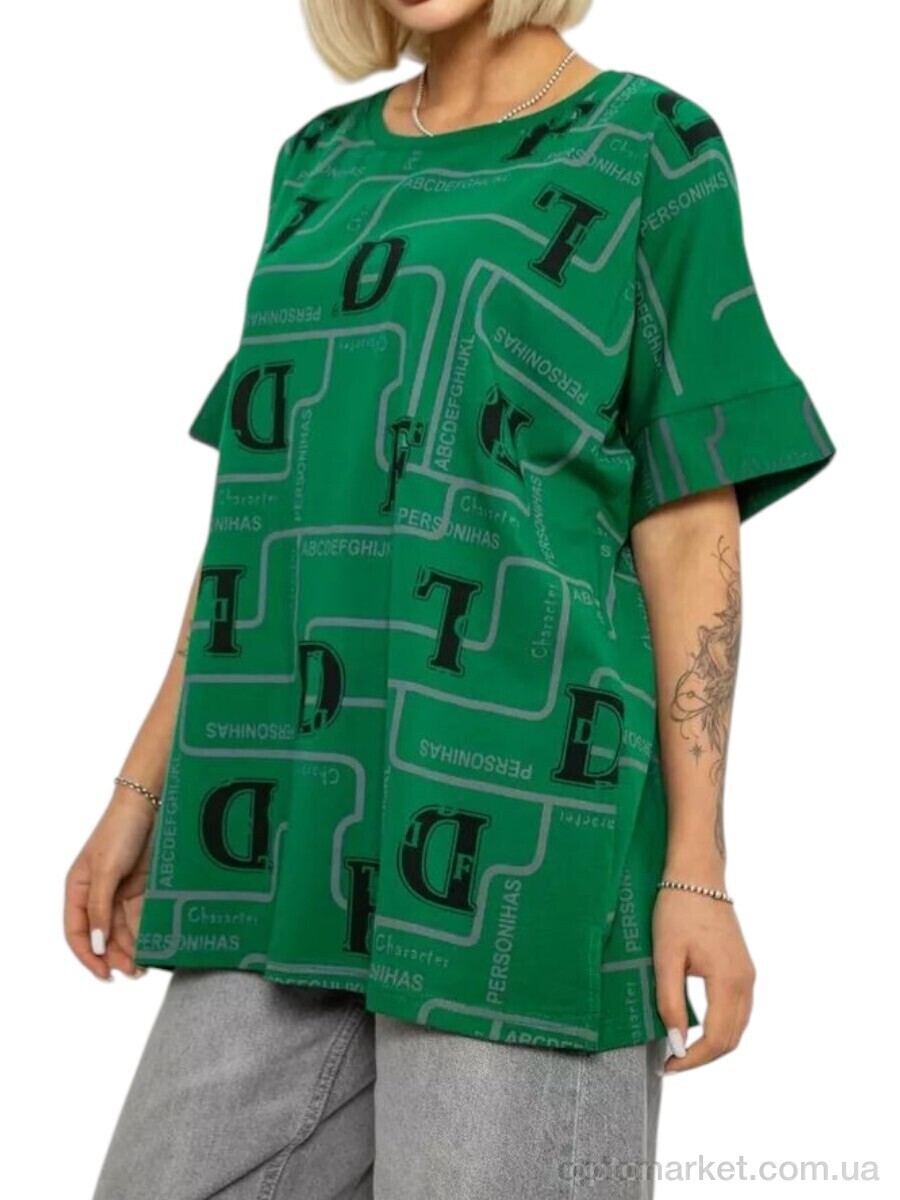 Купить Футболка жіночі 4016 зелений Massmag зелений, фото 2