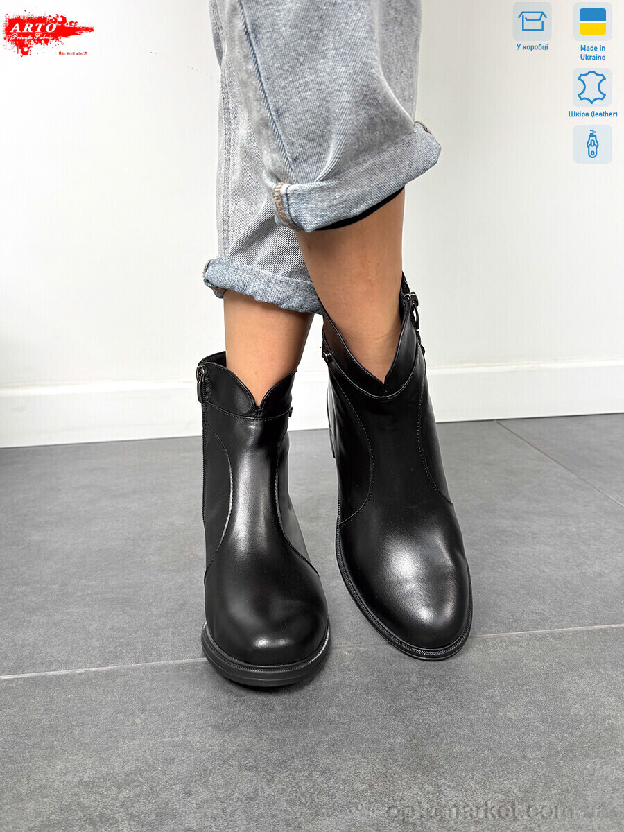 Купить Черевики жіночі 402 ч/ш.хутро ARTO чорний, фото 2
