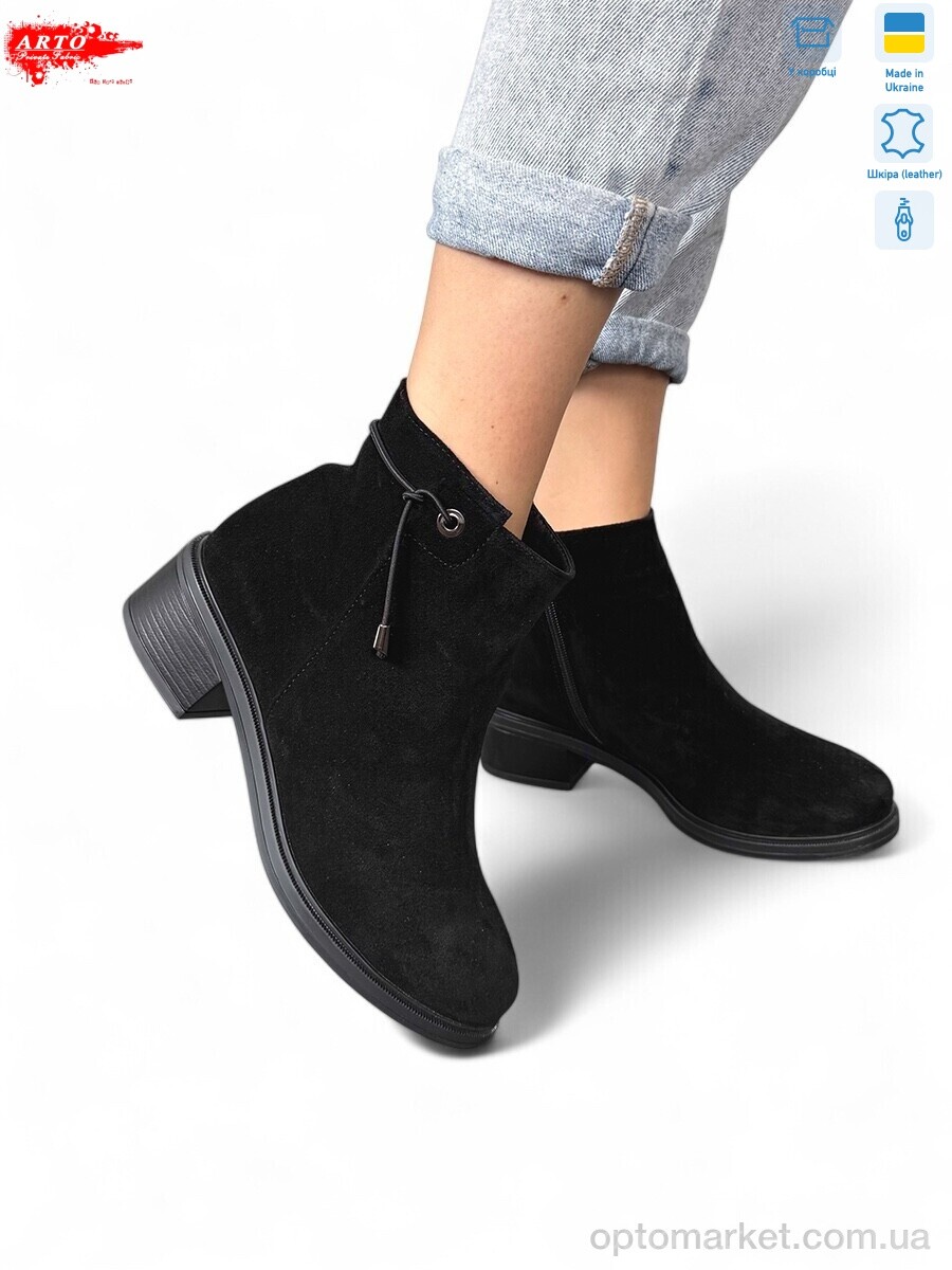 Купить Черевики жіночі 402ч/з.хутро ARTO чорний, фото 1