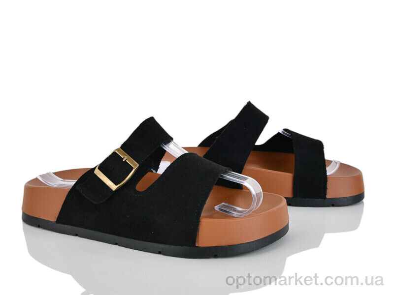 Купить Шльопанці жіночі 404-770 Бабочка-Mengfuna-AESD чорний, фото 1