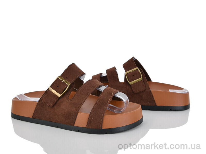 Купить Шльопанці жіночі 404-777 Бабочка-Mengfuna-AESD коричневий, фото 1