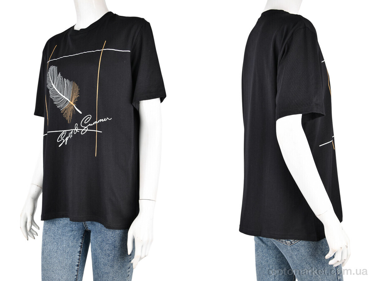 Купить Футболка жіночі 4049-03-1 black Vonnavi чорний, фото 3