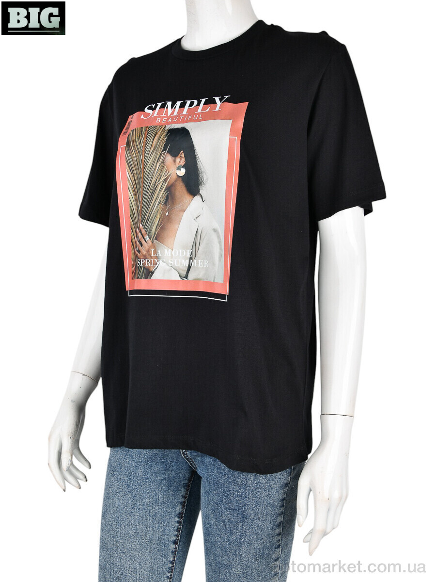 Купить Футболка жіночі 4049-05-1 black Vonnavi чорний, фото 1